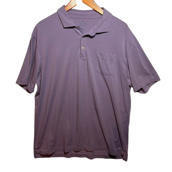 Peter Millar Pocket Polo Shirt Mens XL Purple Cotton Golf Seaside Wash - Picture 1 of 8